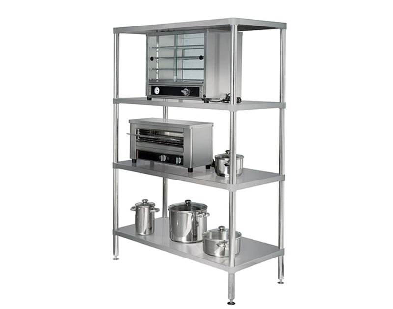 Simply Stainless SS17 Adjustable Standard Stainless Steel 4 Tier Shelving