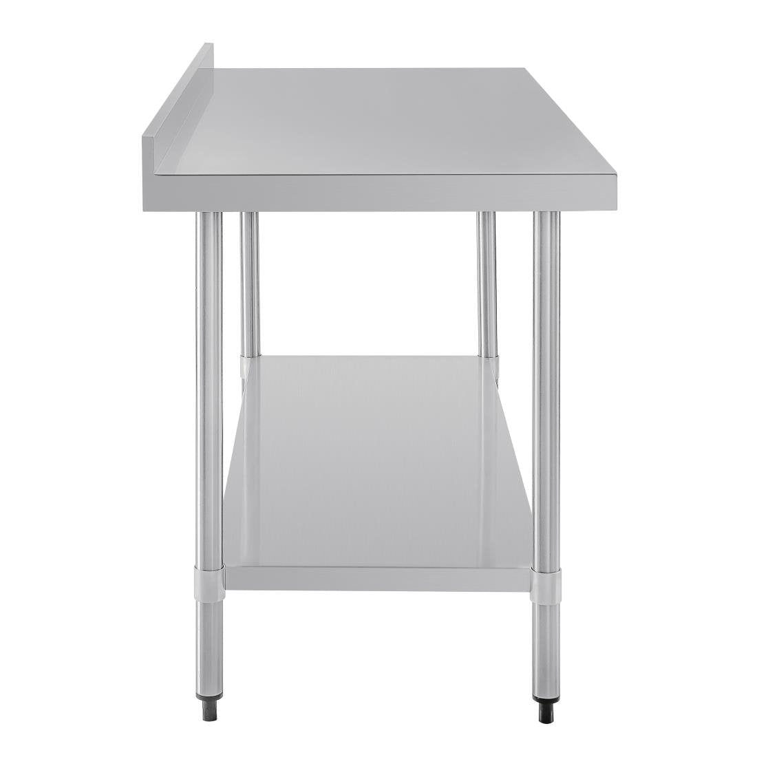 Vogue Stainless Steel Prep Table with Splashback 1800mm - T383