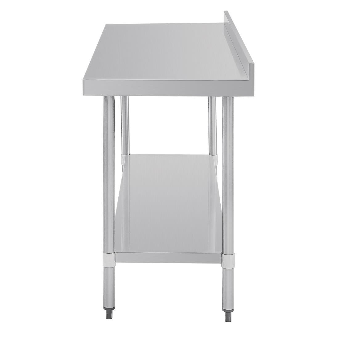 Vogue Stainless Steel Prep Table with Splashback 1800mm - T383