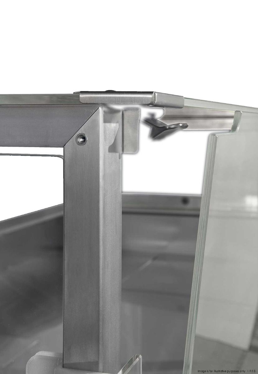 TECNODOM by FHE Serie Mr 2480Mm Wide Deli Display With Storage And Castors TDMR-0925