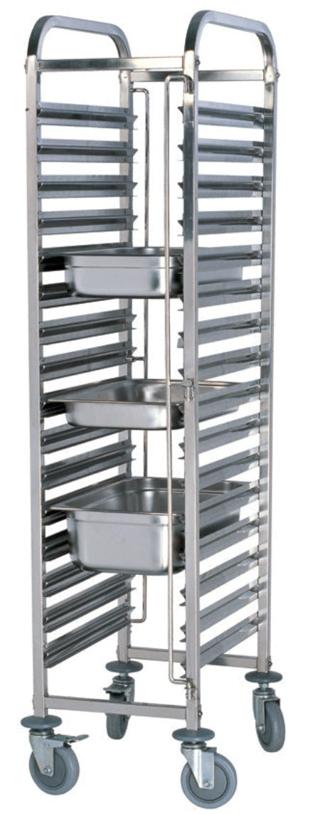 ICE Stainless Steel 15 Tier GN Trolley - TRS0015