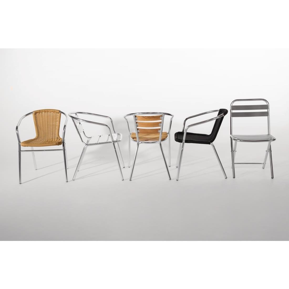 Bolero Aluminium Stacking Chairs 735mm - U419