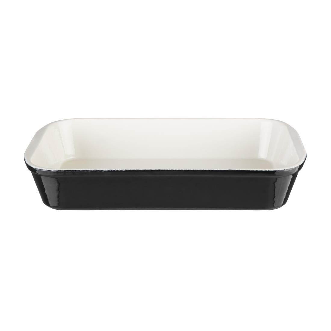 Vogue Black Cast Iron Roasting Dish 4Ltr - U571