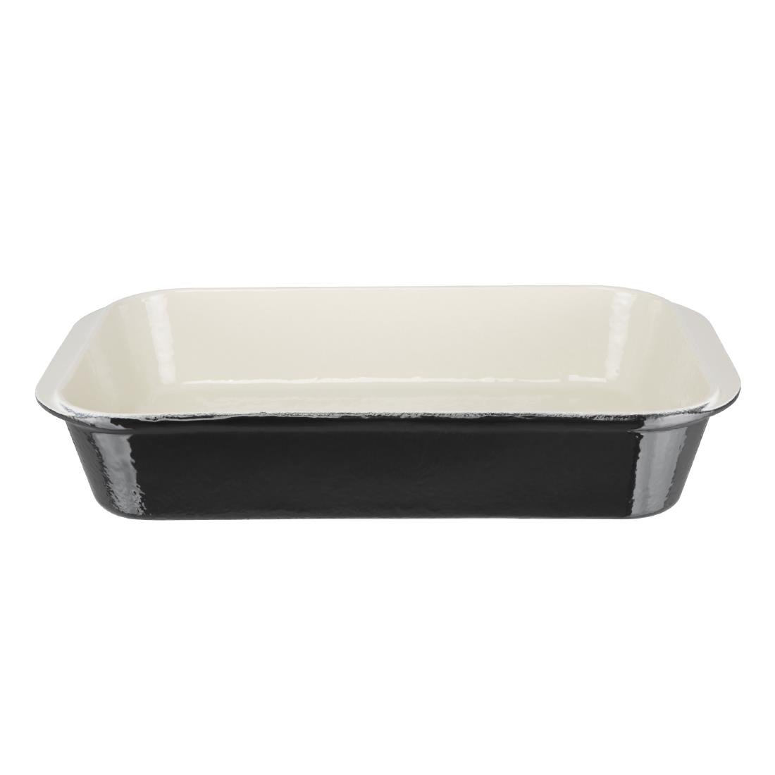 Vogue Black Cast Iron Roasting Dish 5Ltr - U572