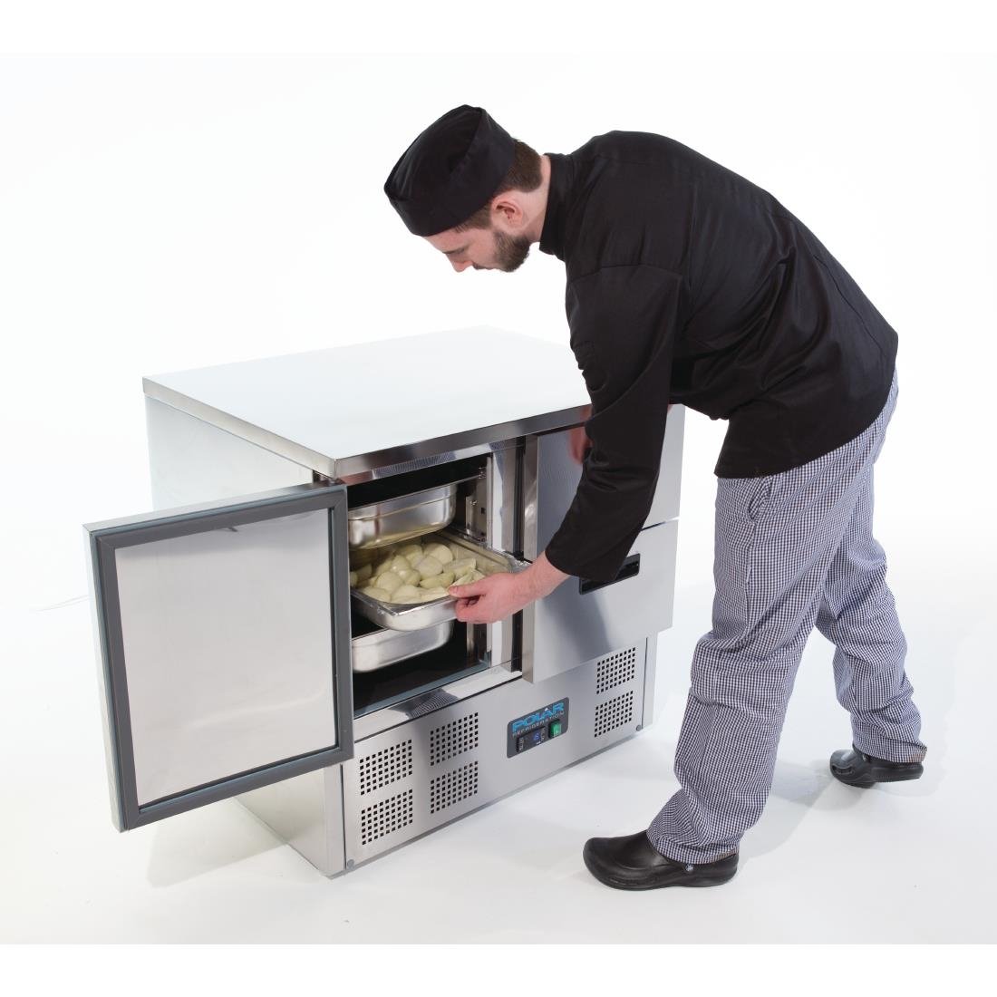 Polar G-Series One Door Two Drawer Counter Fridge 240Ltr - U637-A