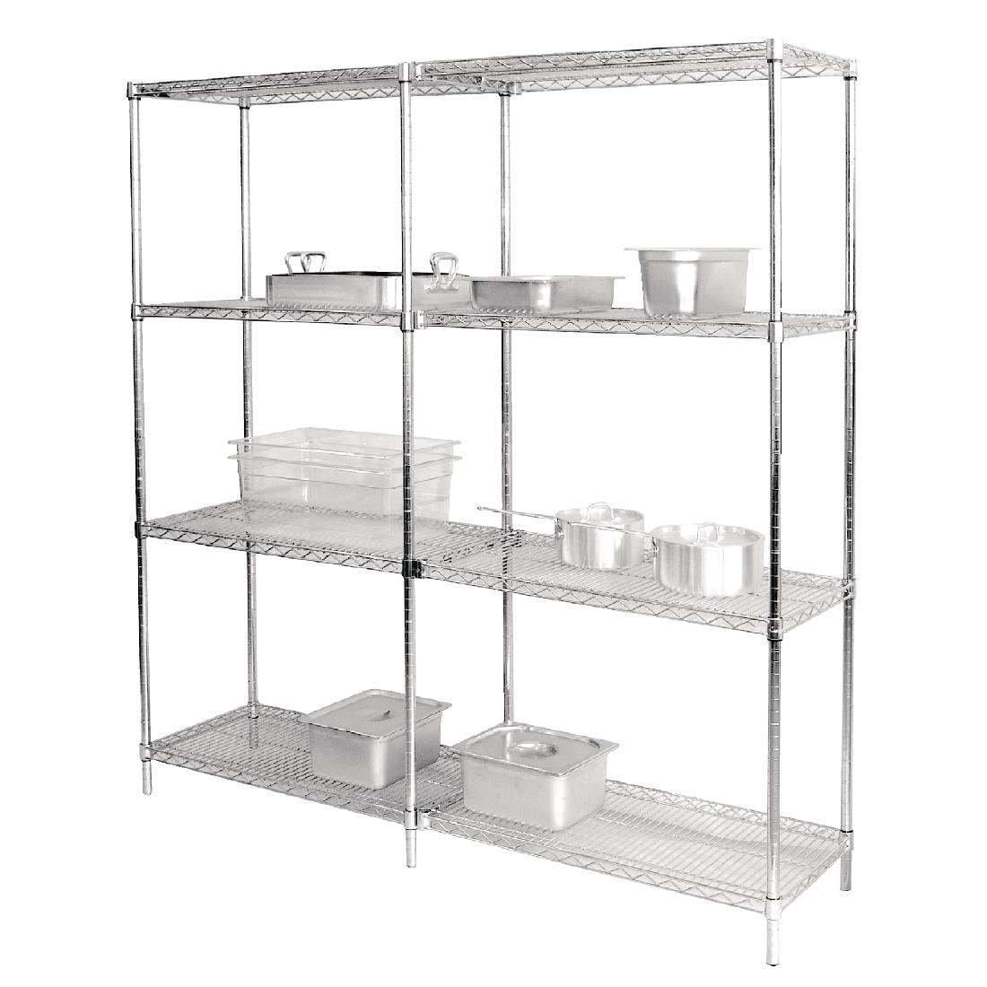 Vogue Chrome Wire Shelves 1525 x 610mm (Pack of 2) - U894