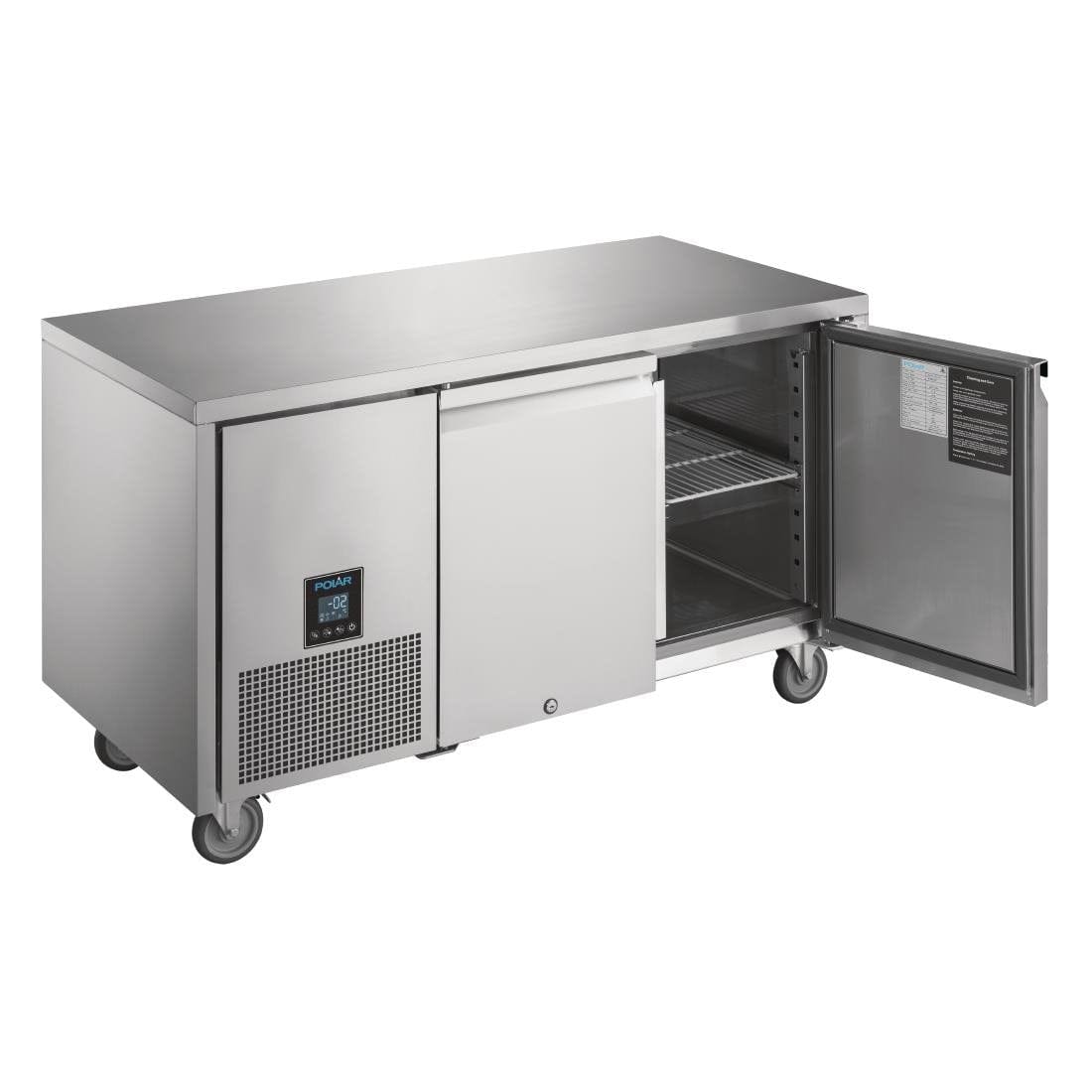 Polar U-Series Premium Double Door Counter Fridge 267Ltr - UA005-A