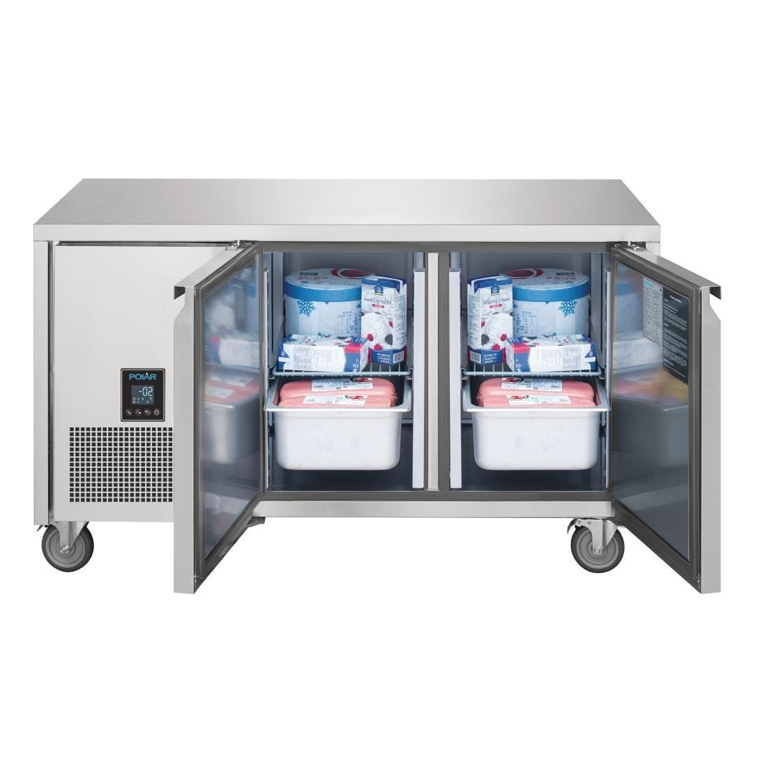 Polar U-Series Premium Double Door Counter Fridge 267Ltr - UA005-A
