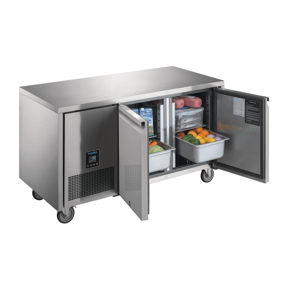 Polar U-Series Premium Double Door Counter Fridge 267Ltr - UA005-A