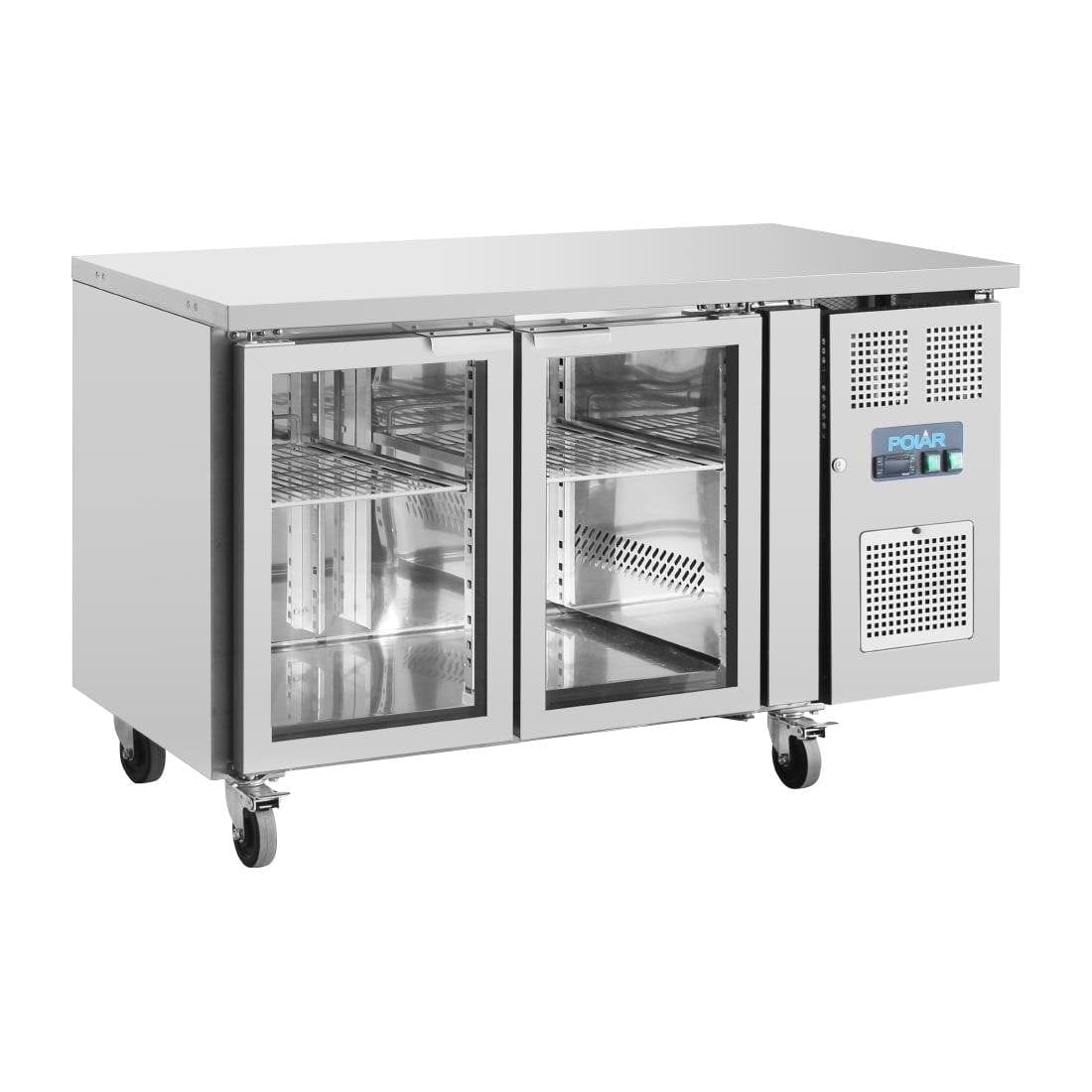 Polar U-Series Two Glass Door Counter Fridge - UA023-A