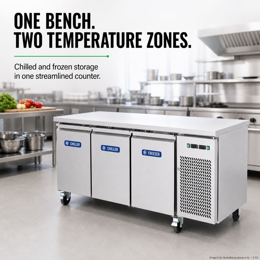 Thermaster Dual-Temperature GN Counter Refrigerator - GN3100DT