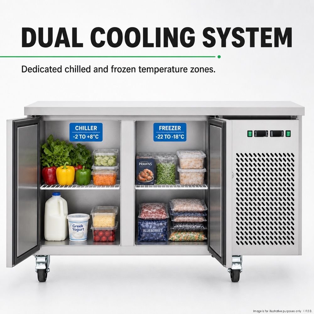 Thermaster Dual-Temperature GN Counter Refrigerator - GN2100DT