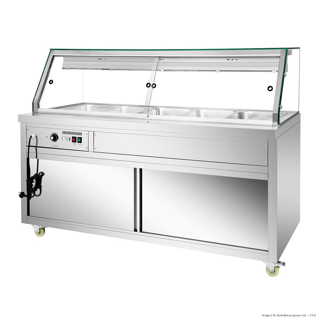 Thermaster Wet and Dry Bain Marie Display 5x1/1 GN Pans PG180FE-XG