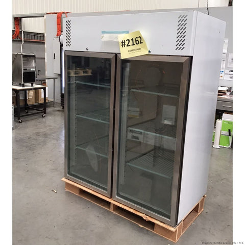 CLEARANCE - FED-X S/S Two Full Glass Door Upright Freezer - XURF1410G2V-NSW2162