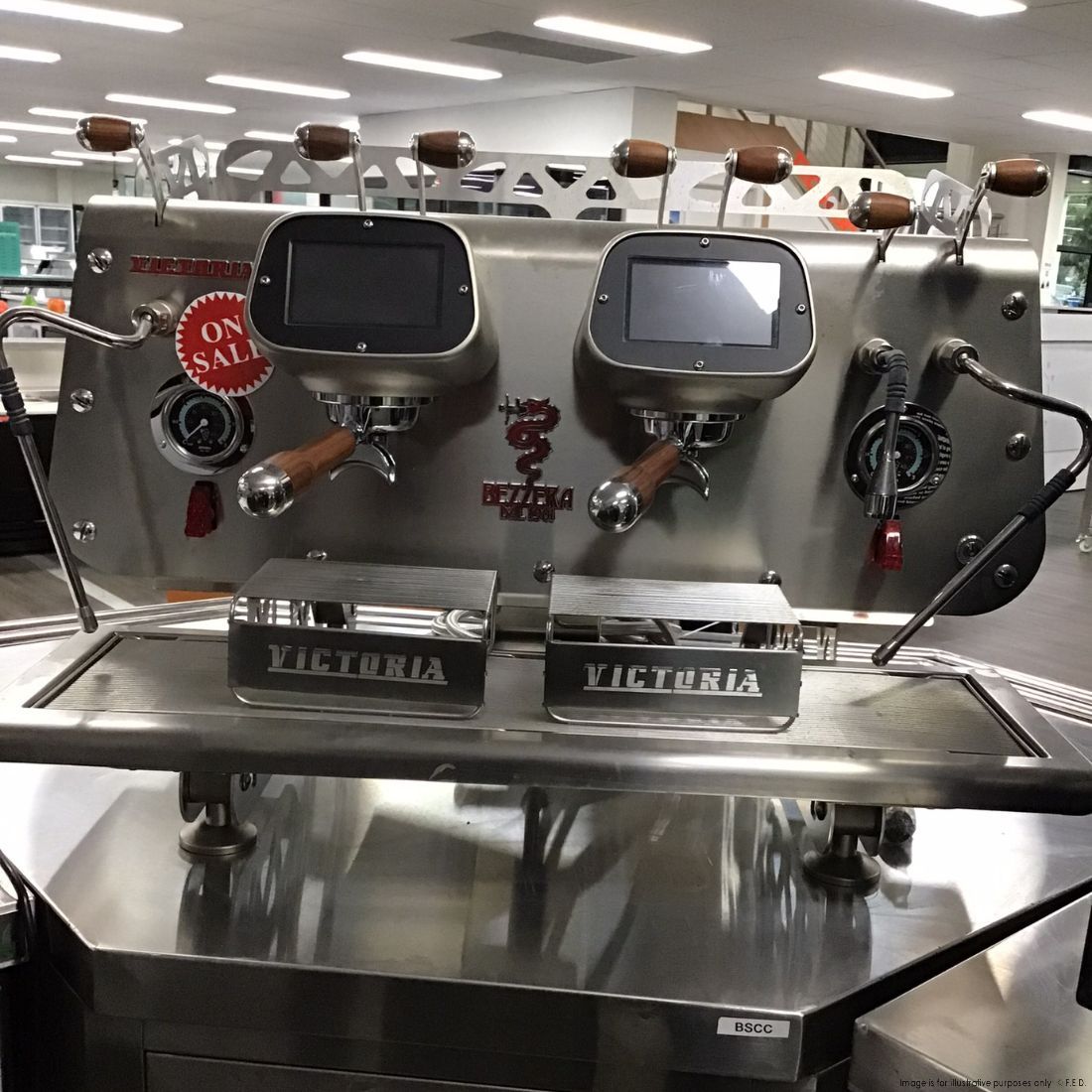 CLEARANCE - Bezzera VICTORIA Black 2-Group Professional Espresso Machine - BZVICTORIA2B-VIC935