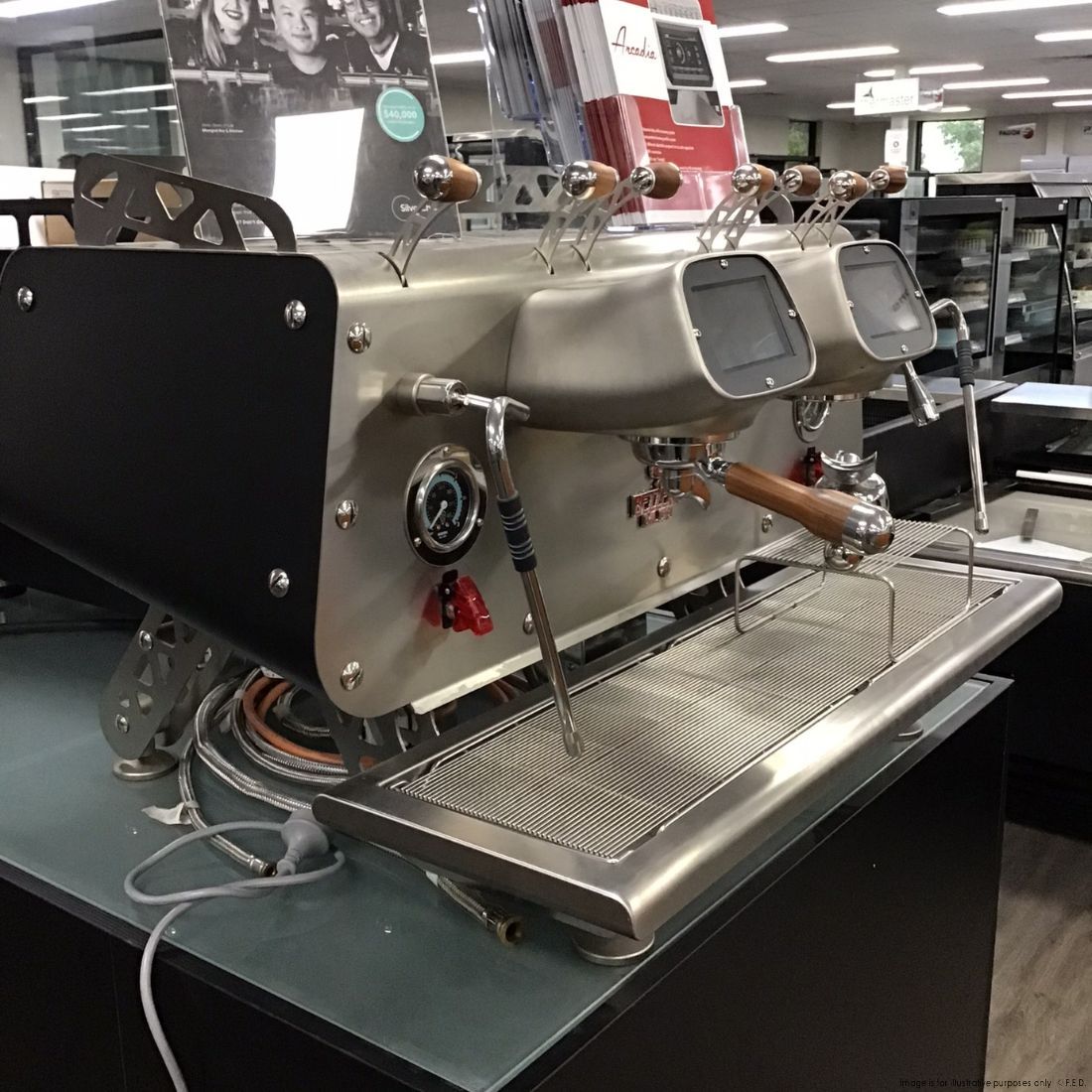 CLEARANCE - Bezzera VICTORIA Black 2-Group Professional Espresso Machine - BZVICTORIA2B-VIC934