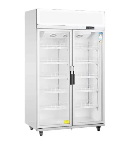 Snow Village Double Glass Door Upright Display Fridge LC-1200FS