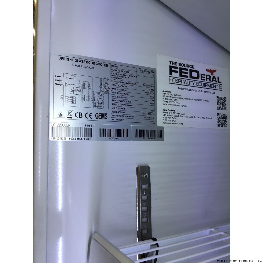 CLEARANCE - Thermaster Four Door Supermarket Fridge - LG-2200GBM - NSW2151