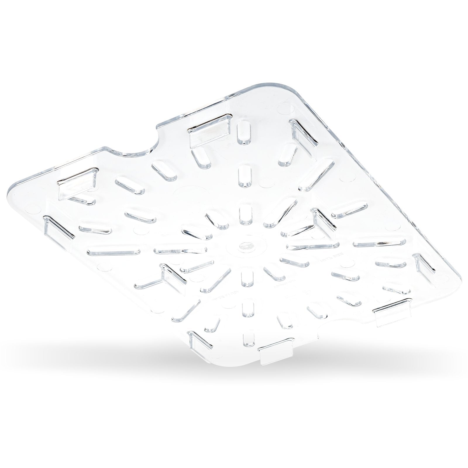 Carlisle StorPlus Clear Polycarbonate 1/2 Drain Shelf 194mm x 254mm x 15mm - 1023507