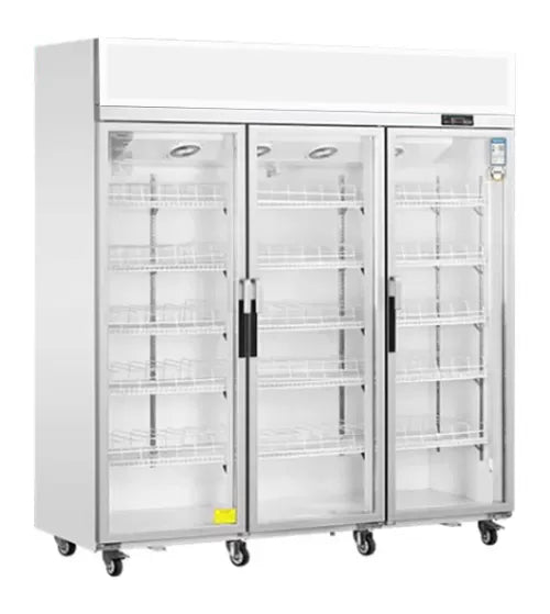 Snow Village Triple Glass Door Upright Display Fridge LC-1500FS