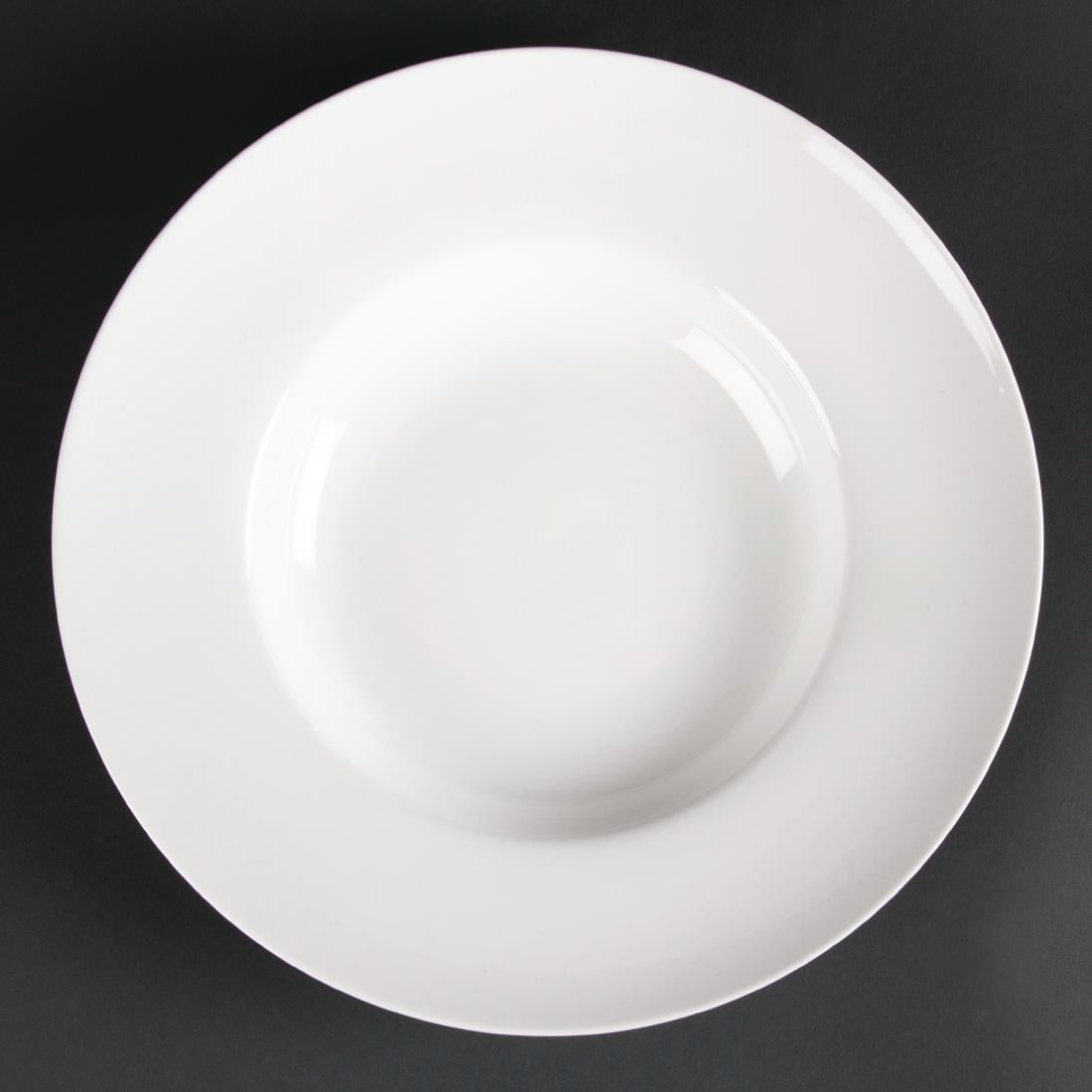 Olympia Lumina Pasta or Soup Bowls White 205mm (6 Pack) - CD635
