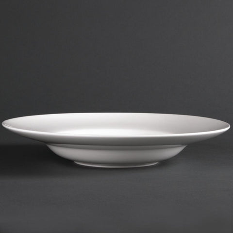 Olympia Lumina Pasta or Soup Bowls White 205mm (6 Pack) - CD635