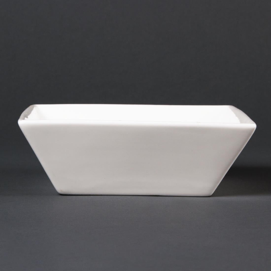 Olympia Lumina Square Bowls White 140mm (6 Pack) - CD639