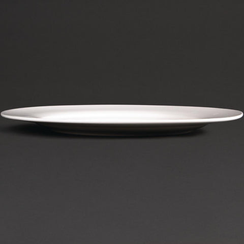 Olympia Lumina Wide Rim Round Plates 270mm (4 Pack) - CD625