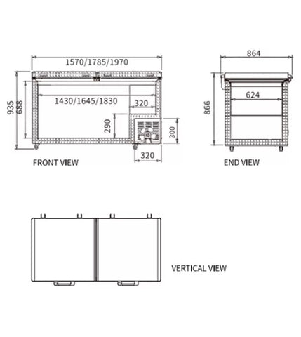 Snow Village Commercial Chest Freezer BD/BC-708