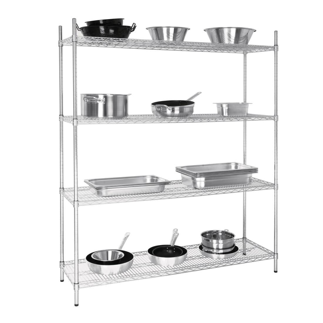 Vogue 4 Tier Wire Shelving Kit -1525x460mm - L929