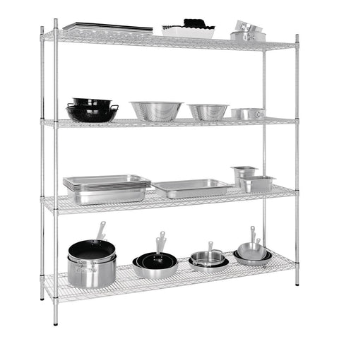 Vogue 4 Tier Wire Shelving Kit - 1830x460mm - L939