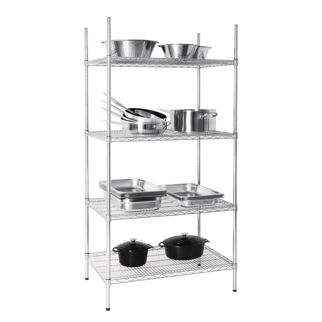 Vogue 4 Tier Wire Shelving Kit 915x610mm - U256