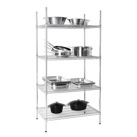 Vogue 4 Tier Wire Shelving Kit 915x610mm - U256