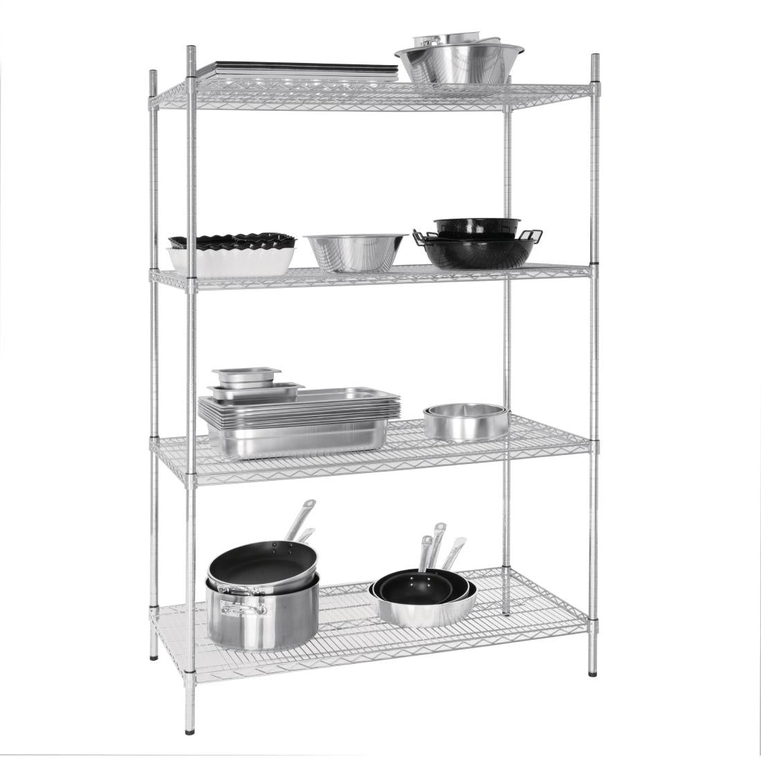 Vogue 4 Tier Wire Shelving Kit 1220x610mm - U257