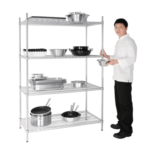 Vogue 4 Tier Wire Shelving Kit 1220x610mm - U257