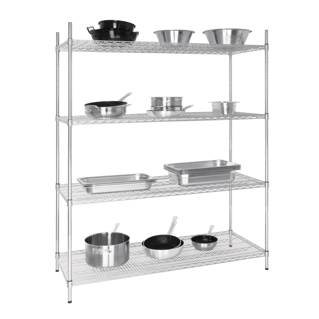 Vogue 4 Tier Wire Shelving Kit 1525x610mm - U258