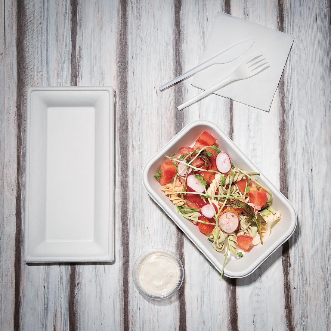 Fiesta Compostable Bagasse Food Trays 680ml (Pack of 50) - FC531