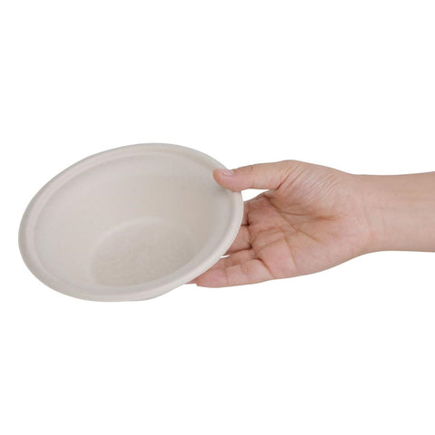 Fiesta Compostable Bagasse Round Bowls Natural Colour 312ml (Pack of 50) - FC543