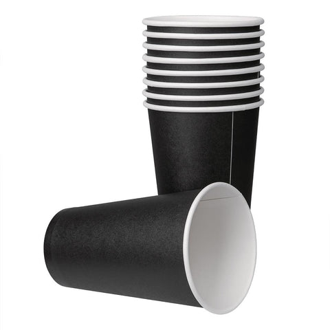 Fiesta Recyclable Takeaway Coffee Cups Single Wall Black 450ml (Pack of 1000) - GF044