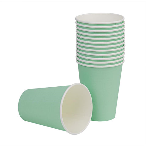 Fiesta Recyclable Takeaway Coffee Cups Single Wall Turquoise 340ml (Pack of 1000) - GP404