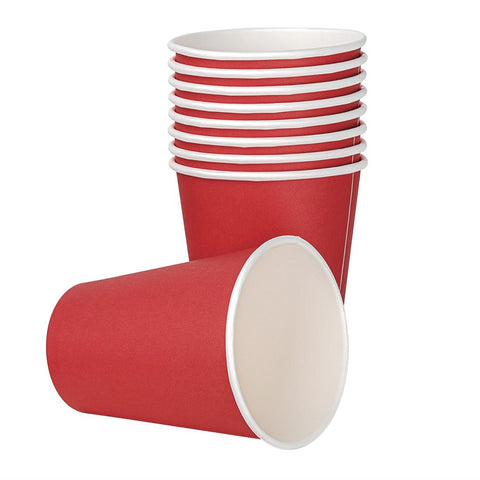 Fiesta Recyclable Takeaway Coffee Cups Single Wall Red 340ml (Pack of 1000) - GP410