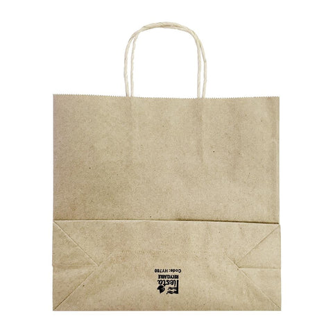 Fiesta Recyclable Twist Handle Brown Paper Bags Small (250 Pack) - HY760