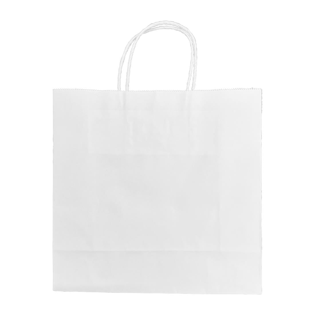Fiesta Recyclable Twist Handle White Paper Bags Small (250 Pack) - HY761