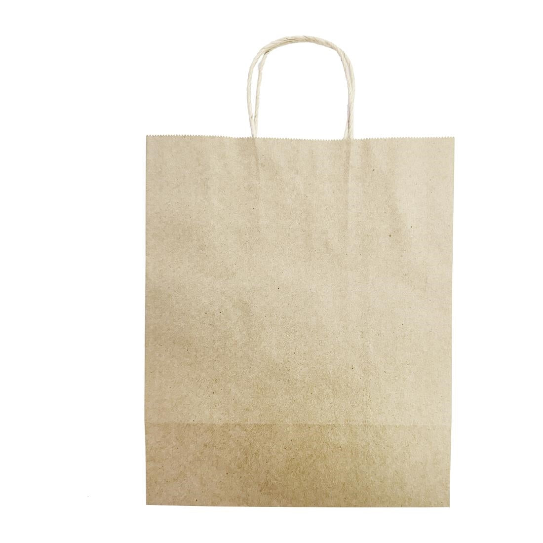 Fiesta Recyclable Twist Handle Brown Paper Bags Large (250 Pack) - HY766