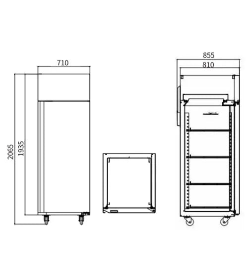 Snow Village Stainless Steel Single Door Fridge GNR710L1