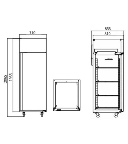 Snow Village Stainless Steel Single Door Freezer GNF710L1