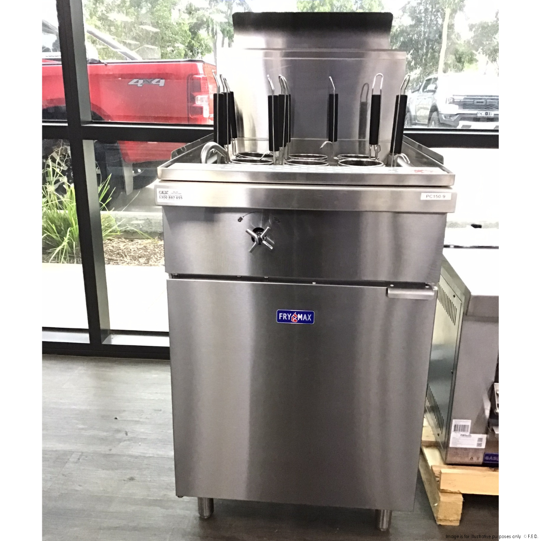 CLEARANCE - Pan Natural Gas 9 Baskets Pasta and Noodle Cooker - PC150-9-VIC948