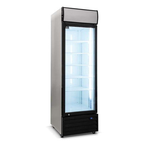 AG Equipment 420 Litre Single Door Upright Display Fridge - Glass Door CU420TNG