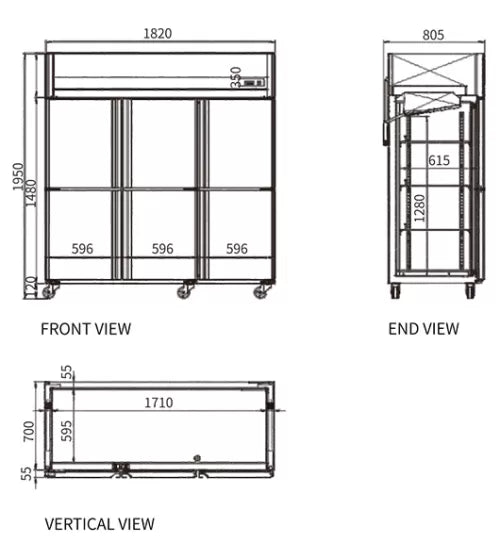 Snow Village Stainless Steel Upright Freezer CFR-40D4F