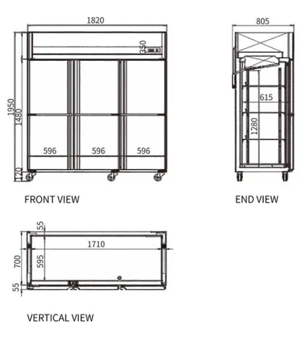 Snow Village Stainless Steel Upright Freezer CFR-40D4F